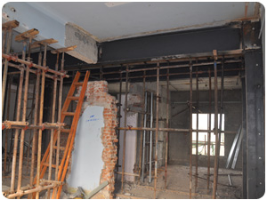 10.横墙拆除增设钢梁